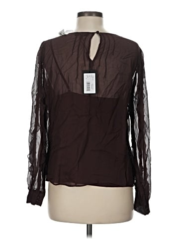Paige Long Sleeve Silk Top (view 2)