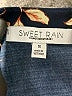 Sweet Rain 100% Polyester Floral Blue 3/4 Sleeve Blouse Size S - photo 7