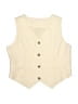 Unbranded 100% Polyester Yellow Sleeveless Button-Down Shirt Size 9 - 10 - photo 1