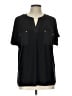 Anne Klein Black Short Sleeve Blouse Size L - photo 1