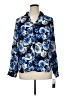 BCX 100% Polyester Floral Blue Long Sleeve Blouse Size XL - photo 1