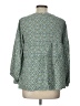 Max Studio 100% Rayon Green 3/4 Sleeve Blouse Size L - photo 2