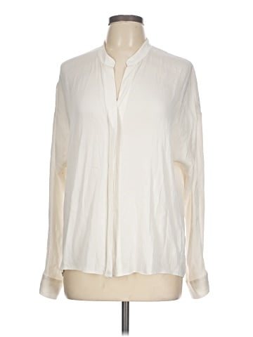 Vince. Long Sleeve Silk Top (view 1)