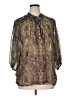 Apt. 9 100% Polyester Paisley Brown 3/4 Sleeve Blouse Size XL - photo 1