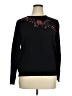 Alfred Dunner Floral Black Pullover Sweater Size XL - photo 1
