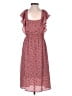 Monteau 100% Polyester Floral Red Casual Dress Size S - photo 2