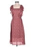 Monteau 100% Polyester Floral Red Casual Dress Size S - photo 1