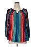 Ruby Rd. 100% Rayon Blue Long Sleeve Blouse Size 1X - photo 1