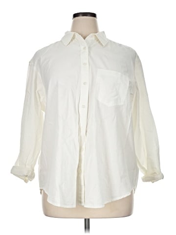 Maurices 3/4 Sleeve Button-Down Shirt (view 1)