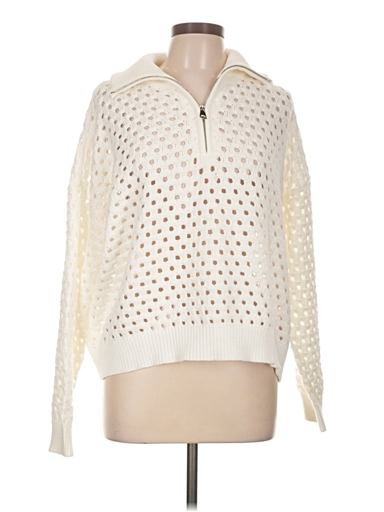 Pre-owned Elan Pullover Sweater In Ivory