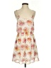 Lush 100% Polyester Floral Ivory Casual Dress Size S - photo 1