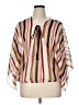 Maurices 100% Polyester Stripes Ivory 3/4 Sleeve Blouse Size XL - photo 1