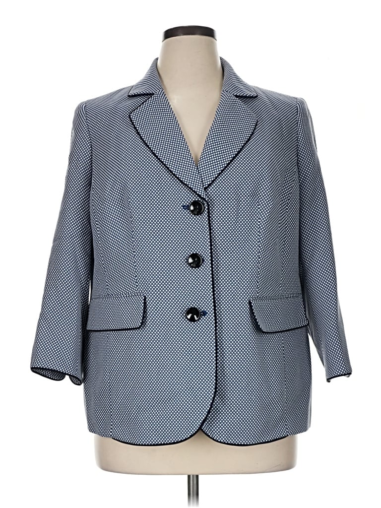 Pre-owned Kasper Blazer Jacket In Blue