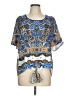 Clover Canyon 100% Polyester Blue Short Sleeve Blouse Size L - photo 1