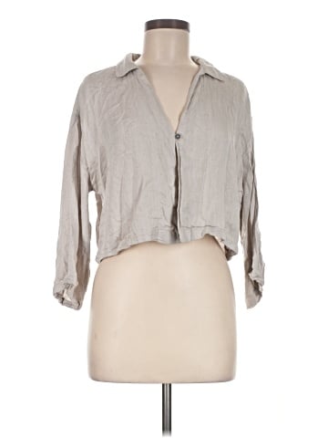 Victoria's Secret 3/4 Sleeve Button-Down Shirt (view 1)