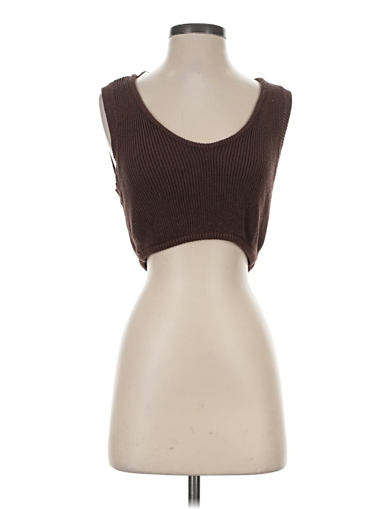 Pre-owned Fp Beach Sweater Vest In Brown
