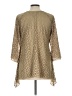 New Directions Tan 3/4 Sleeve Blouse Size L - photo 2