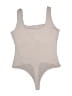 Le Lis Solid Gray Tan Bodysuit Size L - photo 2
