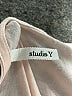 Studio Y 100% Polyester Silver Short Sleeve Blouse Size M - photo 7