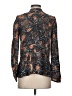 Hinge Paisley Black Long Sleeve Blouse Size XS - photo 2