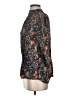 Hinge Paisley Black Long Sleeve Blouse Size XS - photo 5