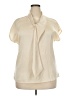 Unbranded 100% Polyester Ivory Short Sleeve Blouse Size XXL - photo 1