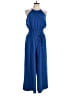 Halston Solid Blue Jumpsuit Size 10 - photo 1