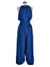 Halston Solid Blue Jumpsuit Size 10 - photo 2
