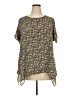 Avenue 100% Polyester Yellow Short Sleeve Blouse Size 18 Plus - photo 1