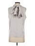 DKNY 100% Polyester Silver Sleeveless Blouse Size S - photo 2