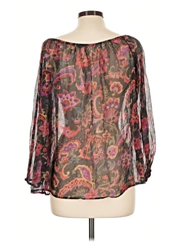 Glam 3/4 Sleeve Silk Top (view 2)