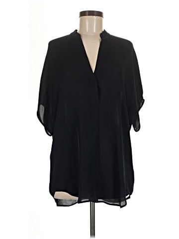 Vince. Short Sleeve Silk Top (view 1)