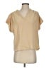 Lush 100% Cotton Tan Short Sleeve Top Size S - photo 1