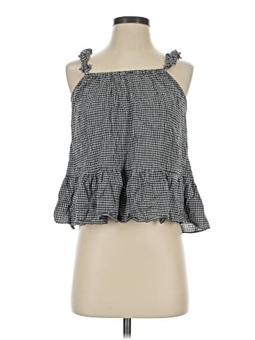 Madewell Ruffle-Strap Cami Top in Gingham (view 1)