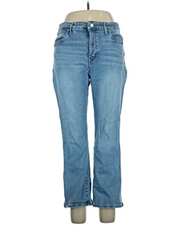Madewell Curvy Kick Out Crop Jeans in Mather Wash (view 1)