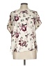 Maurices 100% Polyester Floral Ivory Short Sleeve Blouse Size L - photo 1