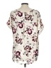 Maurices 100% Polyester Floral Ivory Short Sleeve Blouse Size L - photo 2