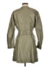 Zara 100% Polyester Green Trenchcoat Size L - photo 2