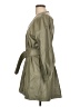 Zara 100% Polyester Green Trenchcoat Size L - photo 5