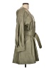 Zara 100% Polyester Green Trenchcoat Size L - photo 4