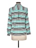 Elementz Stripes Teal Long Sleeve Blouse Size M (petite) - photo 2