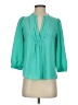 Collective Concepts 100% Polyester Teal 3/4 Sleeve Blouse Size XS - photo 1