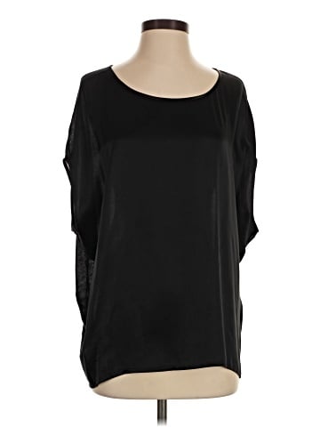 Vince. Short Sleeve Silk Top (view 1)