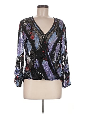 Alice + Olivia 3/4 Sleeve Silk Top (view 1)