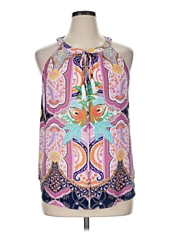 Rose + Olive Sleeveless Blouse (view 1)