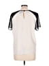 Attention 100% Polyester White Short Sleeve Top Size L - photo 2