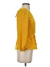 J.Crew 100% Polyester Yellow Long Sleeve Blouse Size 00 - photo 4