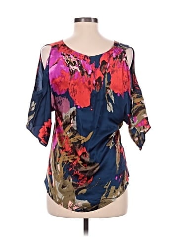 Trina Turk Short Sleeve Silk Top (view 2)
