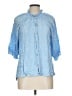 Democracy 100% Rayon Blue 3/4 Sleeve Blouse Size L - photo 1