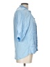 Democracy 100% Rayon Blue 3/4 Sleeve Blouse Size L - photo 4
